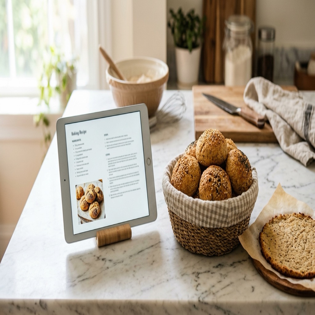 The Keto Baking Staples Vault on a tablet